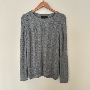 Forever 21 Gray Cable Knit Sweater